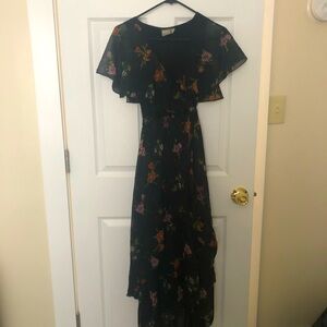 Black floral ASOS formal dress